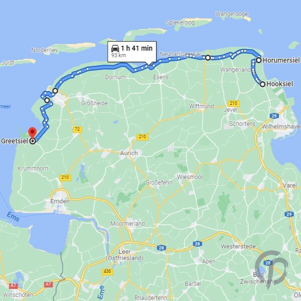 Mit dem Oldtimer zur See_Route des Monats_Google Maps